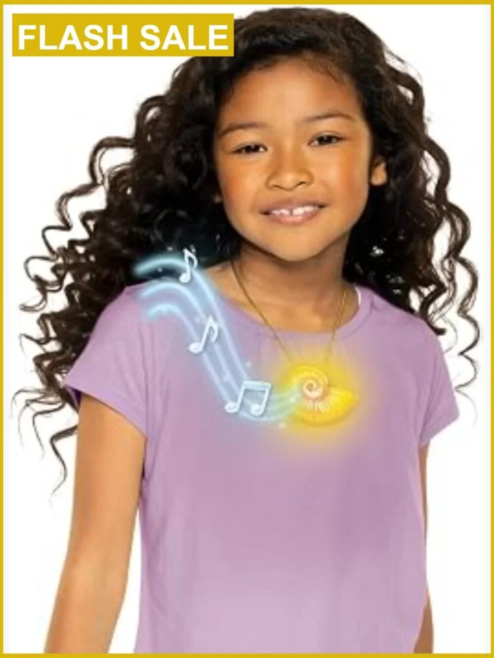 Little Mermaid Ariel Light-Up Singing Seashell Necklace Dress-Up Toy for Girls